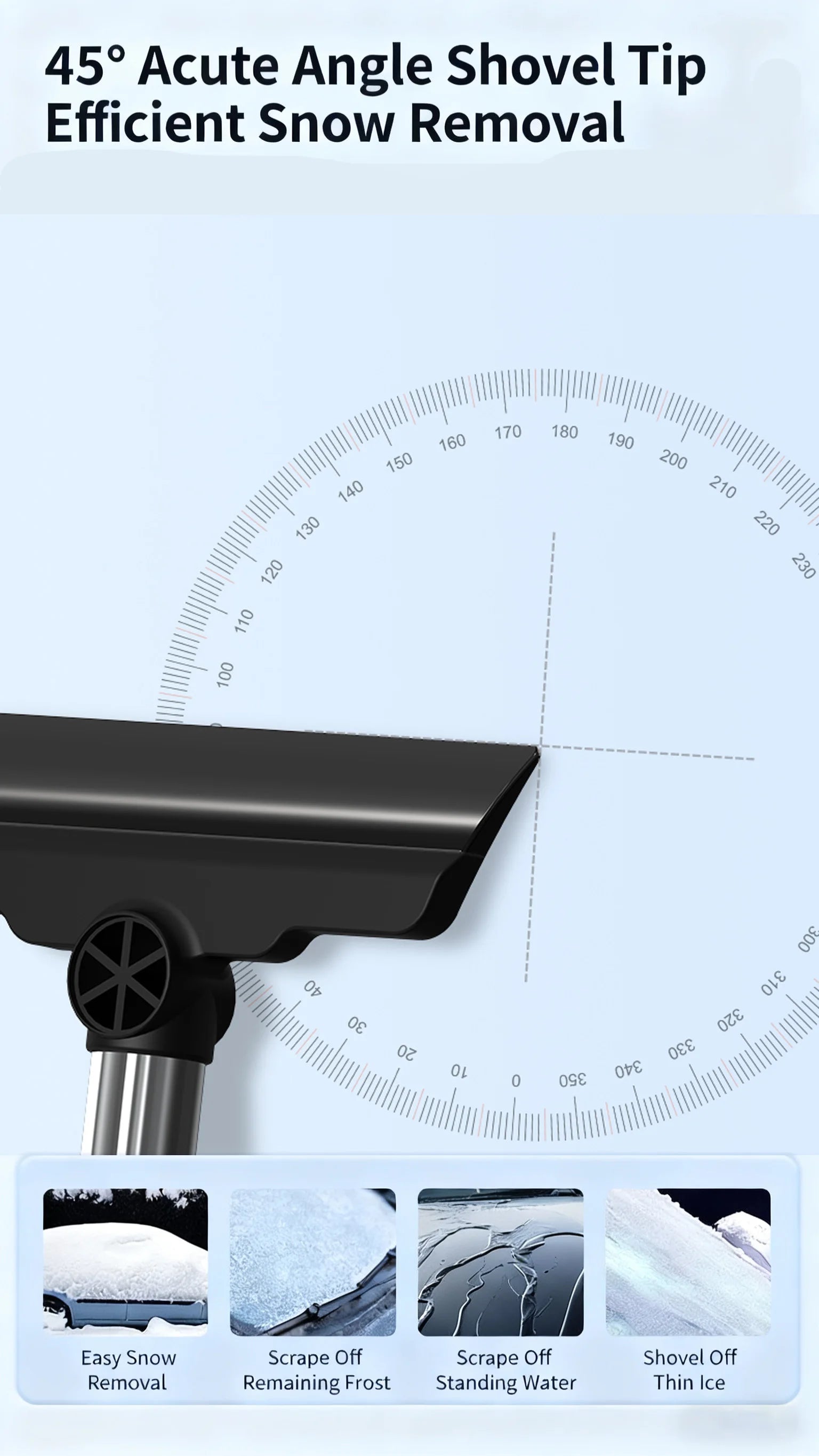 Car Snow Shovel Auto Ice Scraper Snow for Windshield Snow Shovel Car Winter Snow Removal Cleaning Tools Car Snow Removal Tool